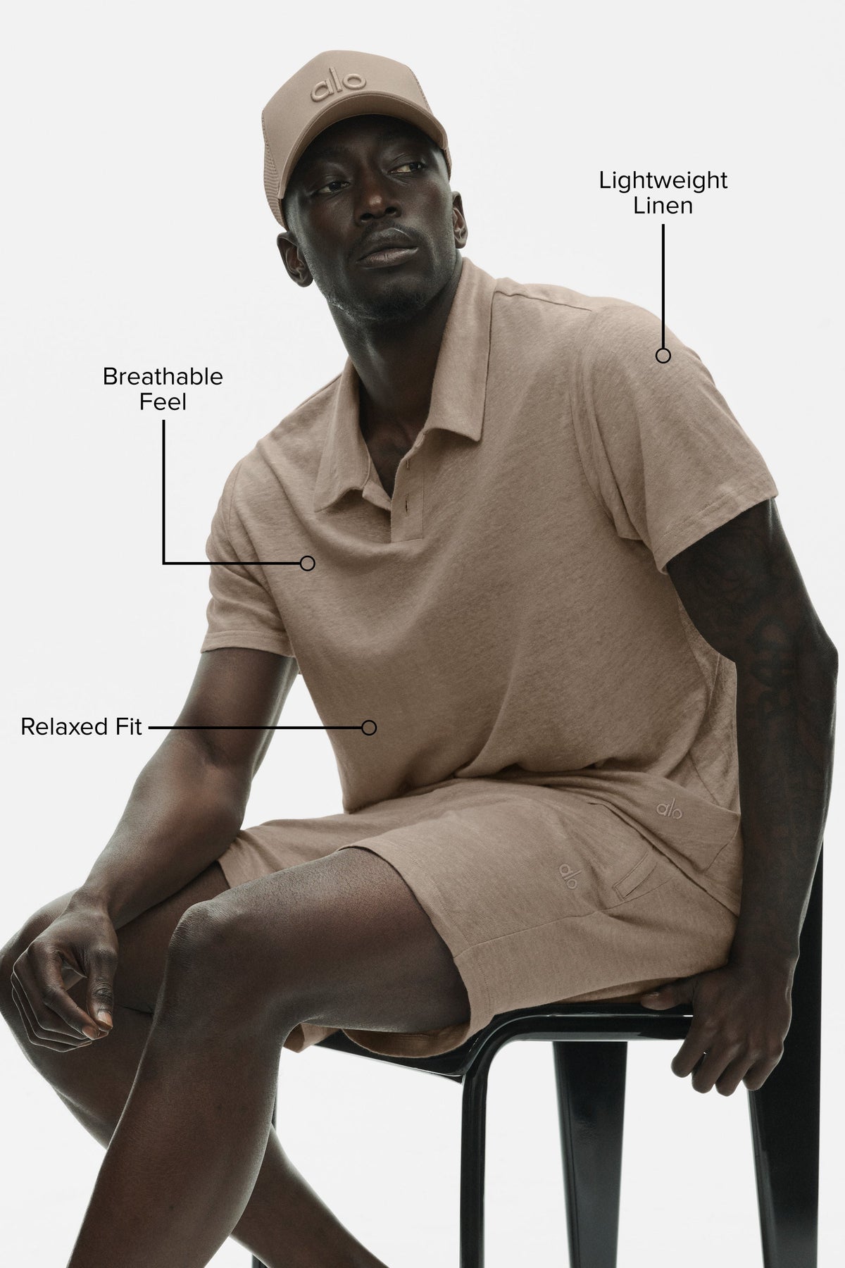 Polo Manches Courtes En Jersey De Lin Coastal