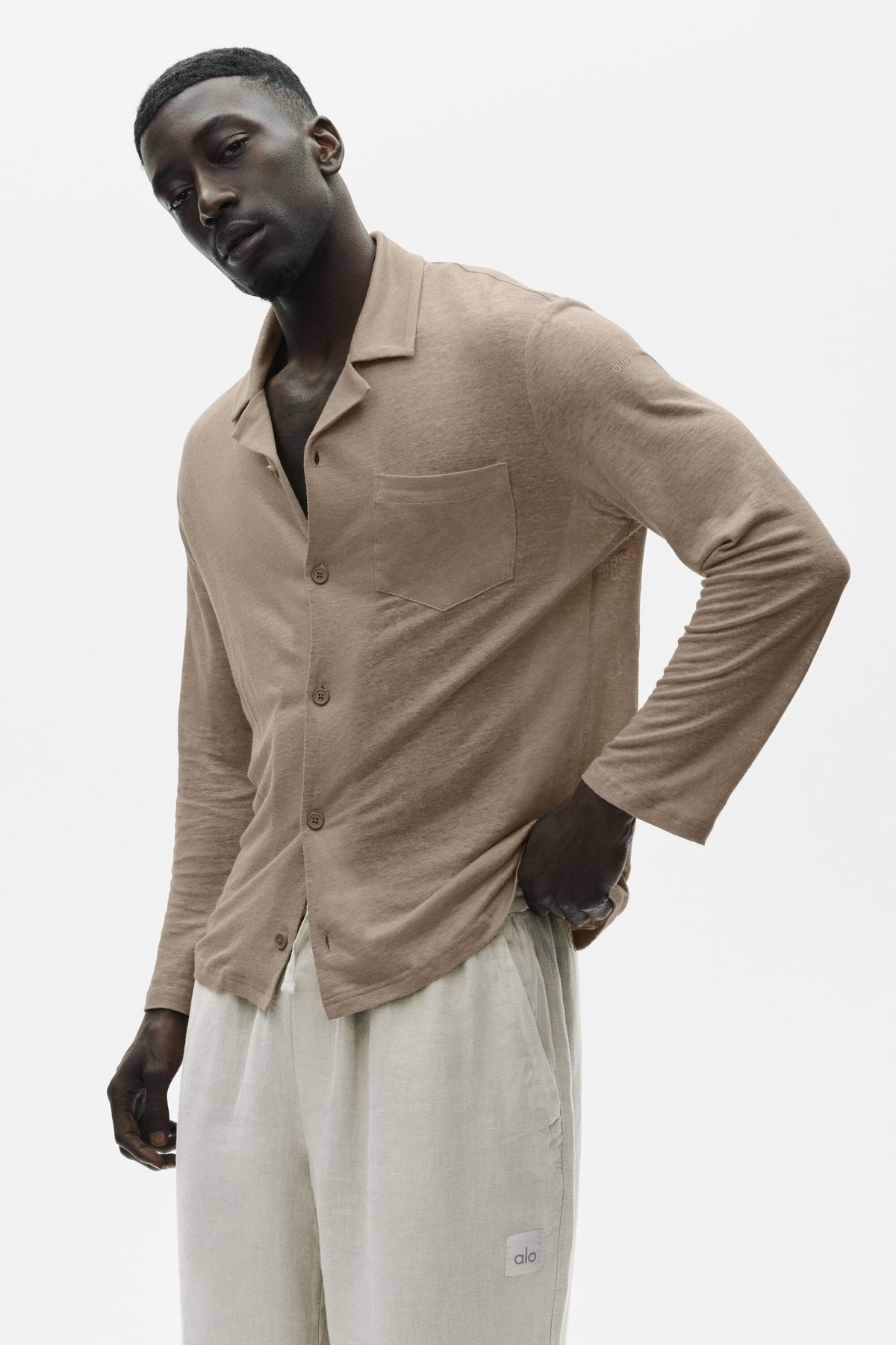 Chemise Manches Longues En Jersey De Lin Coastal