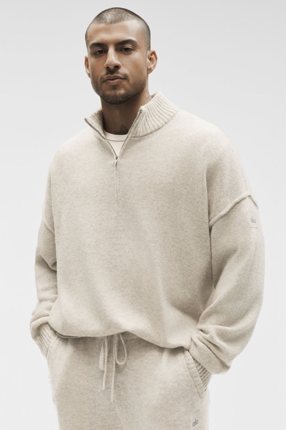 Pull Zippé 1/4 En Laine Et Cachemire New Class