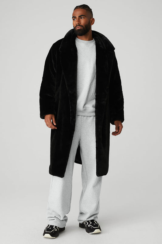Oversized Faux Fur Trench