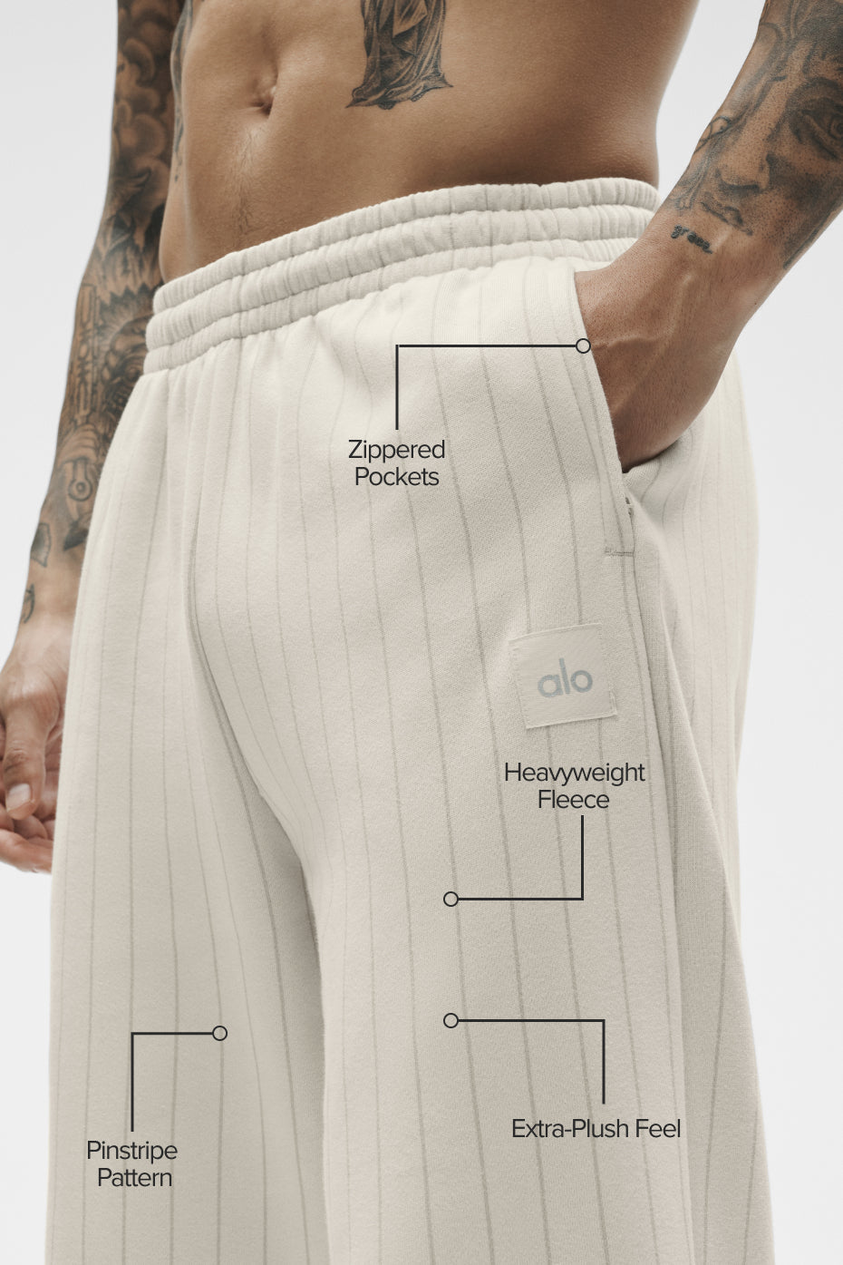 Pantalon De Survêtement Coupe Droite Pinstripe
