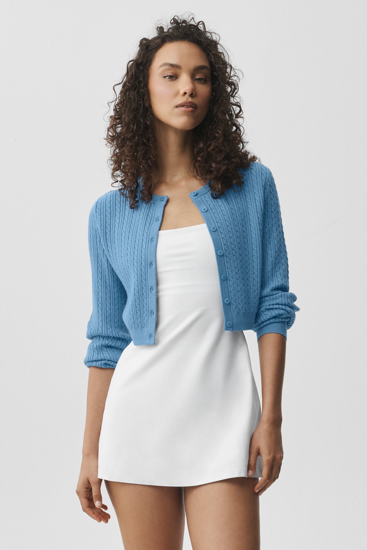 Cardigan Mini Cable Sweater