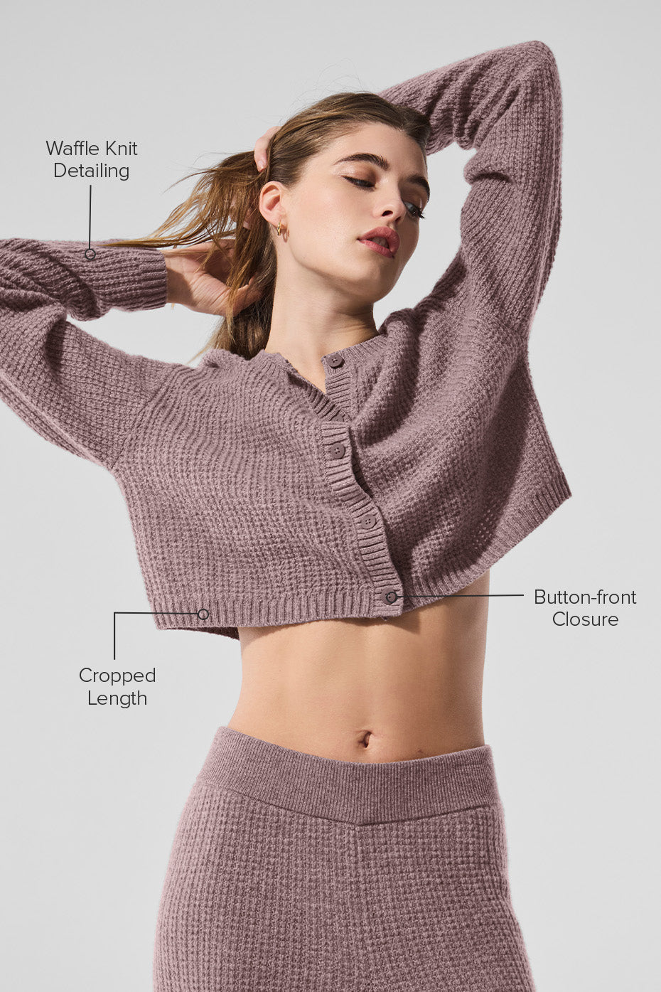 Cardigan En Cachemire Plush Waffle