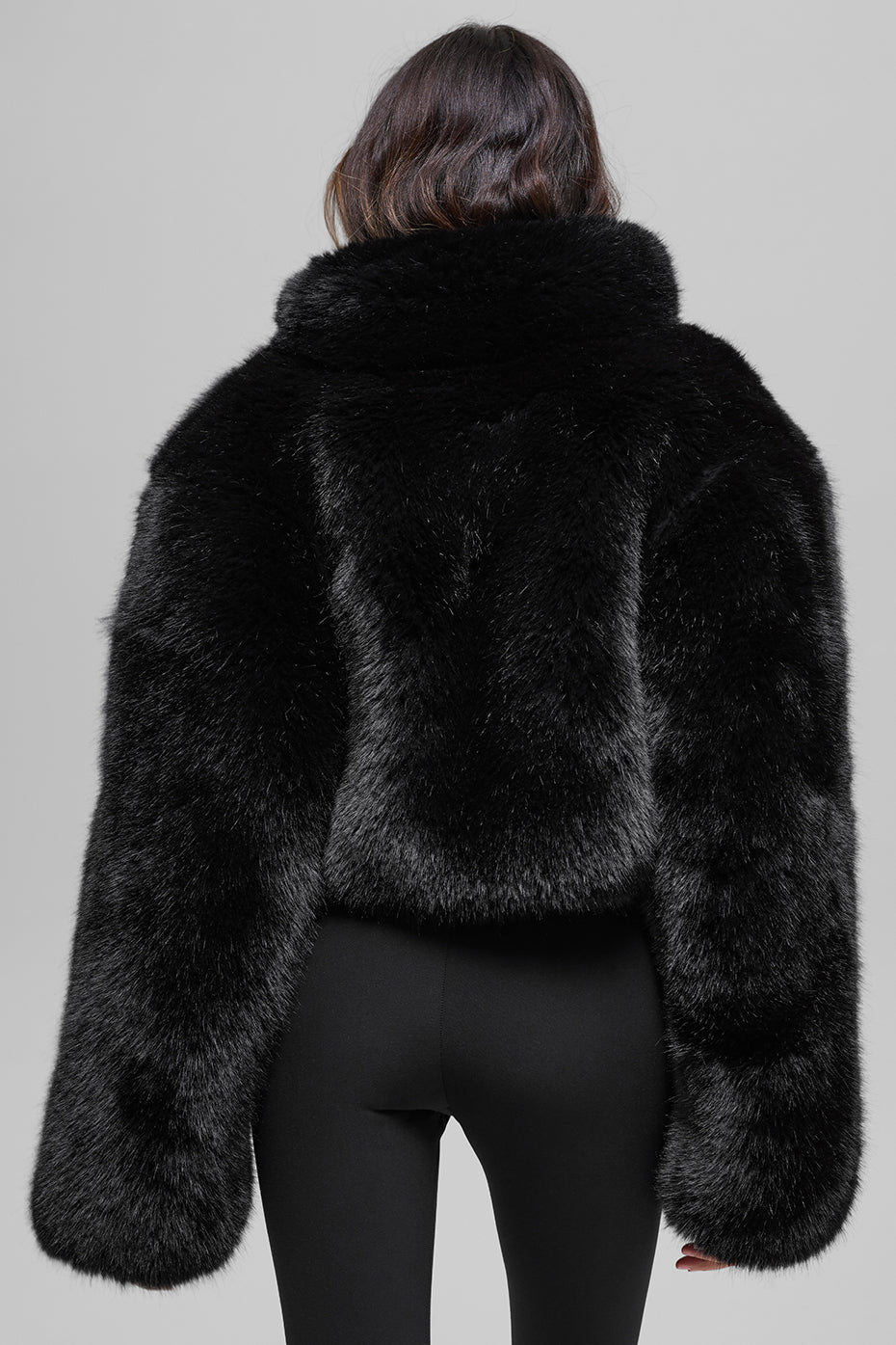 Opulent Faux Fur Cropped Jacket