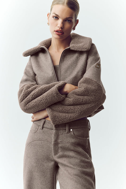 Veste Bomber En Laine Mélangée Nightfall