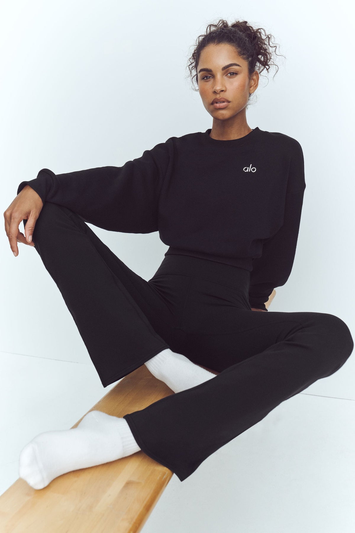 Airbrush Legging bootcut taille haute (court)