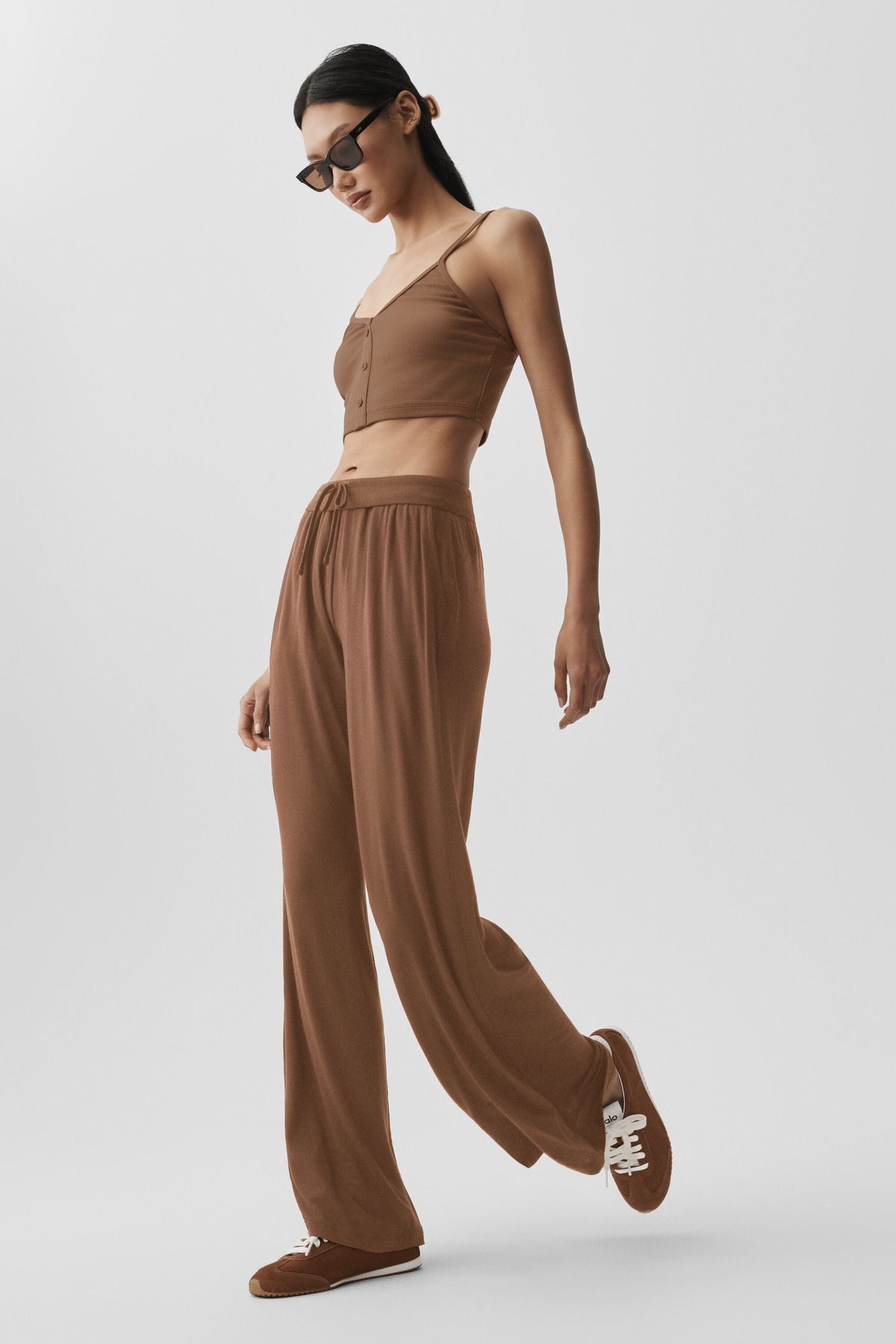 Pantalon Évasé Semi-Transparent Delicate Lounge (classique)