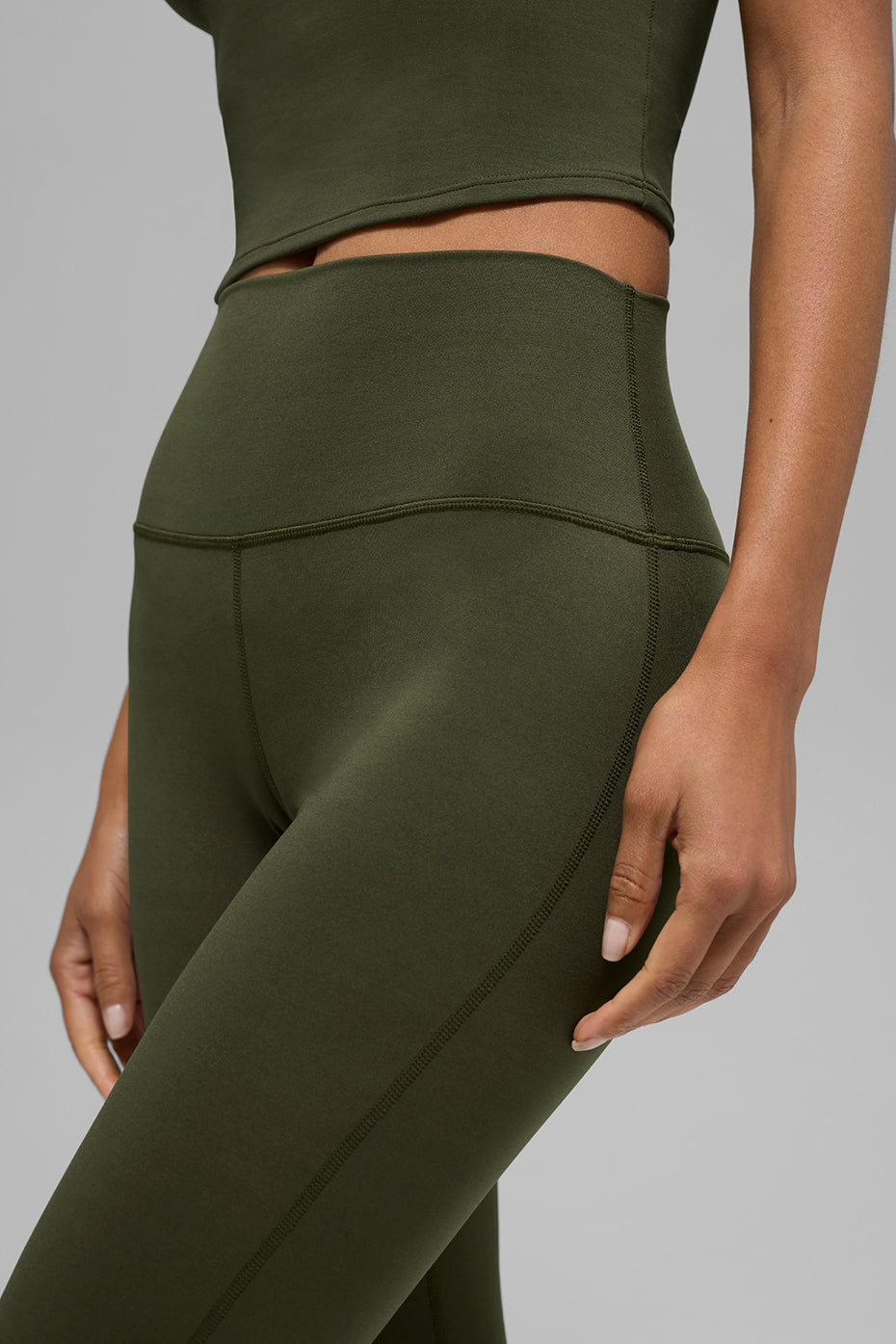 ALO Legging bootcut taille haute Softsculpt (régulier) - Vert olive