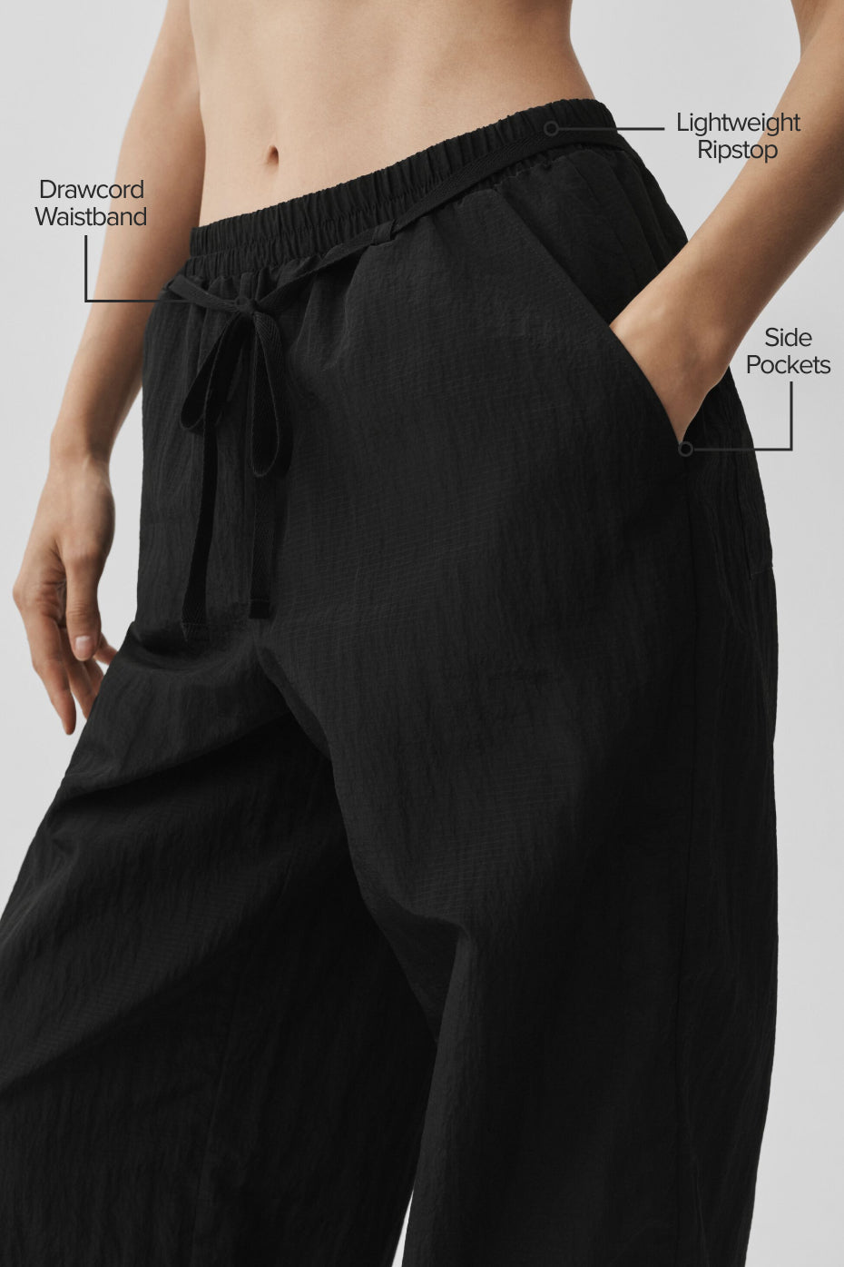 Pantalon Coupe Droite Ripstop Electric - Noir