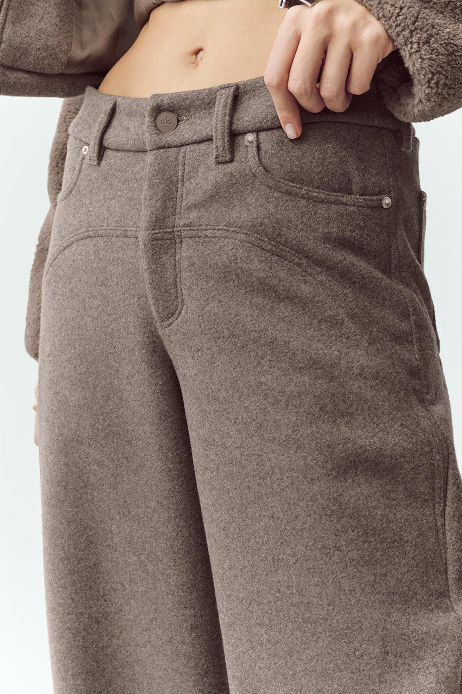 Pantalon Large En Laine Mélangée Nightcap