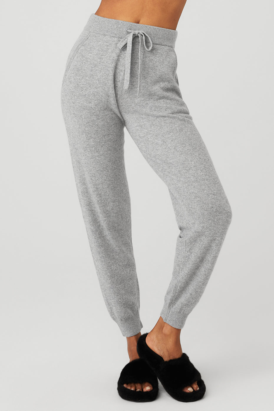 Pantalon Taille Haute En Cachemire Jet Set