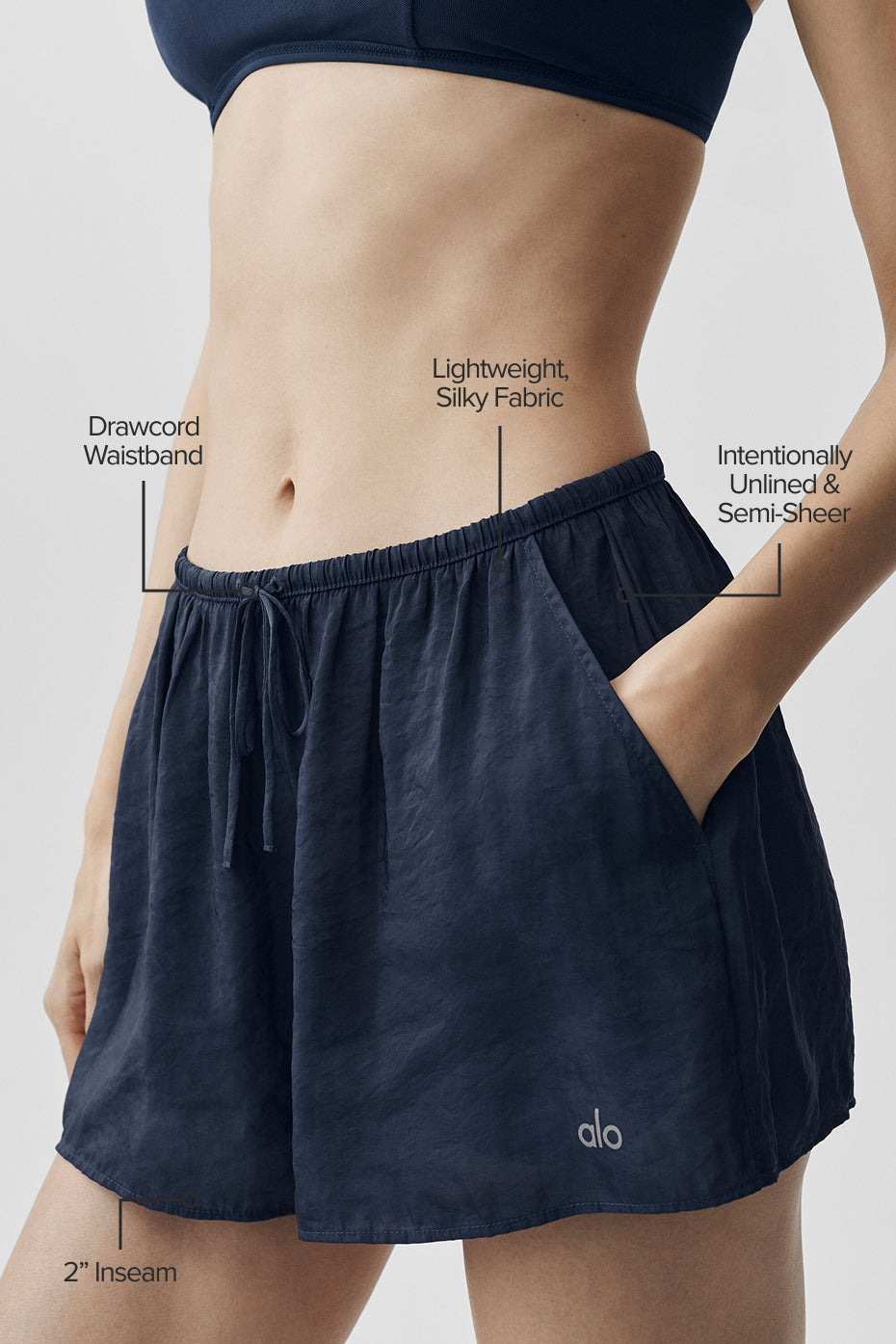 Short Taille Mi-Haute Semi-Transparent Golden Hour