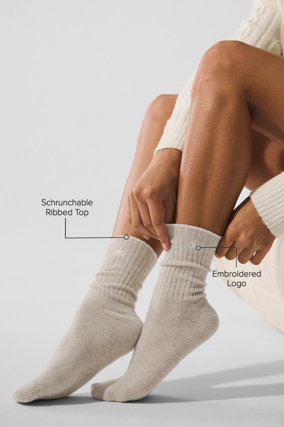 Chaussettes Unisexes En Laine Et Cachemire Light Frosted
