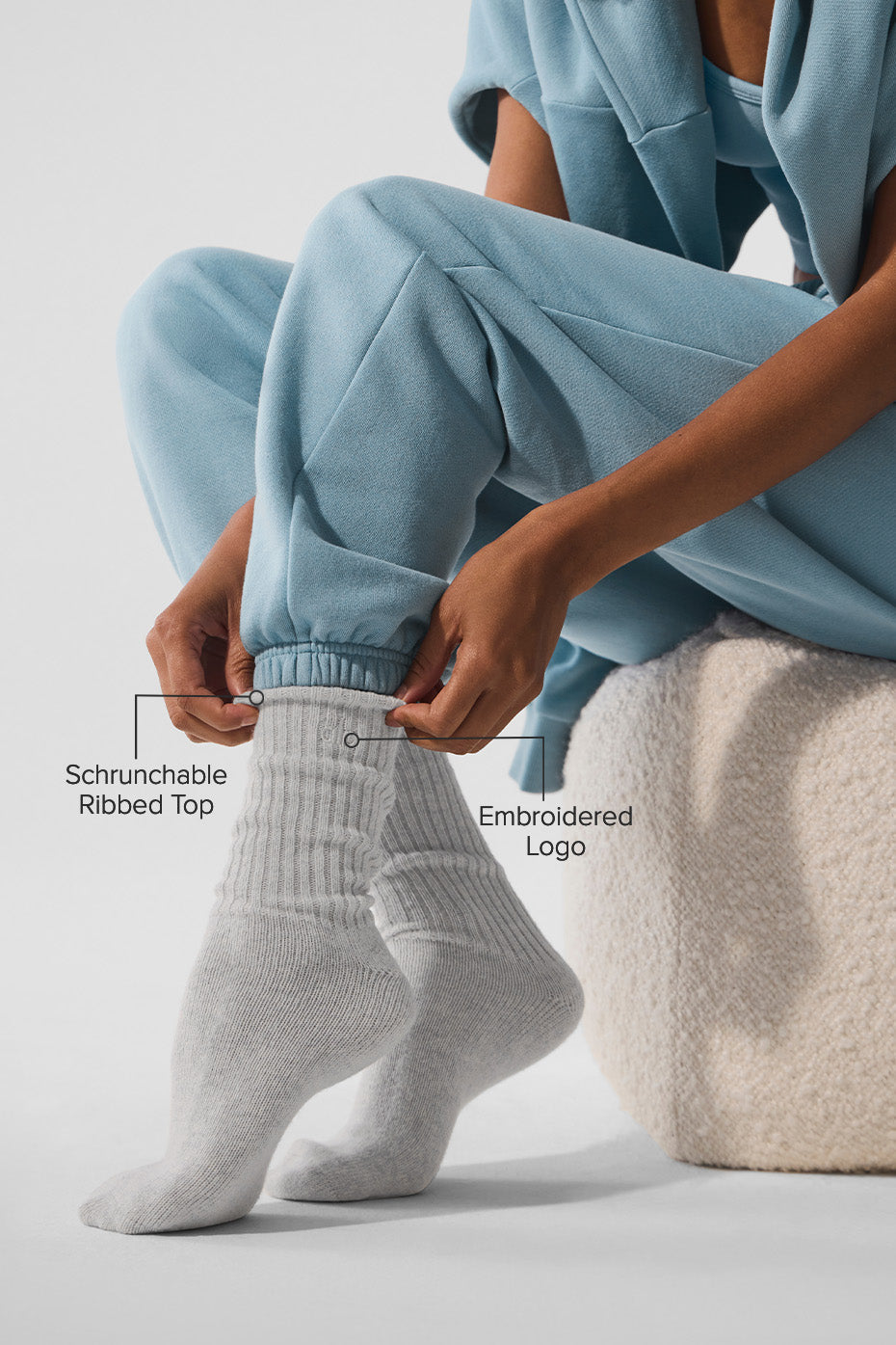 Chaussettes Unisexes En Laine Et Cachemire Light Frosted