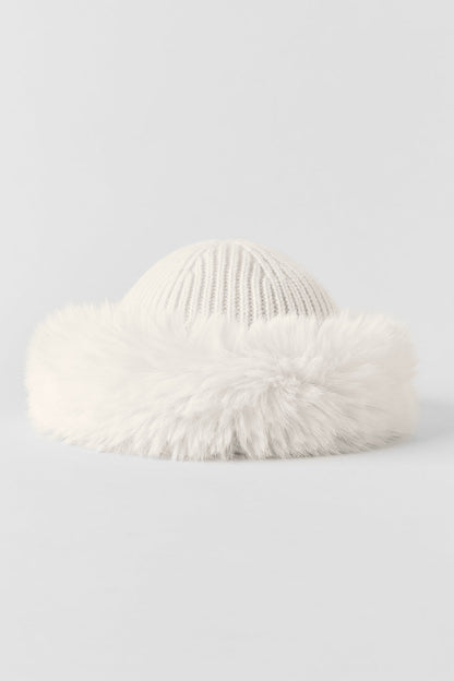 Bonnet En Cachemire Et Fausse Fourrure Courchevel