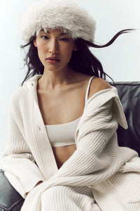 Courchevel Cashmere Faux Fur Beanie