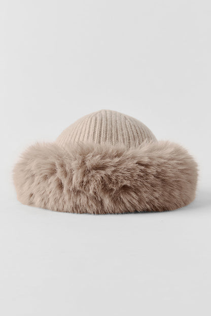 Bonnet En Cachemire Et Fausse Fourrure Courchevel