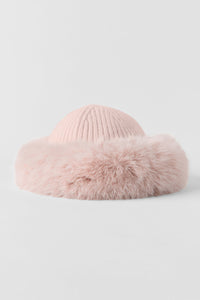 Courchevel Cashmere Faux Fur Beanie