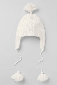 Bonnet Cache-Oreilles En Maille Torsadée Winter Bliss