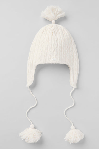 Bonnet Cache-Oreilles En Maille Torsadée Winter Bliss