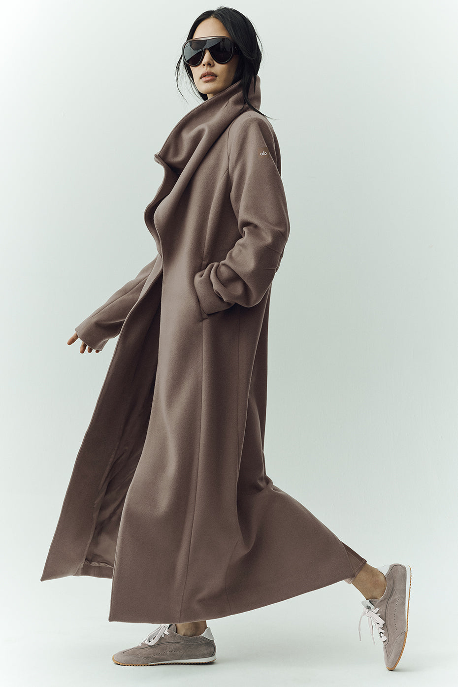 Manteau Long En Laine Mélangée Nightfall