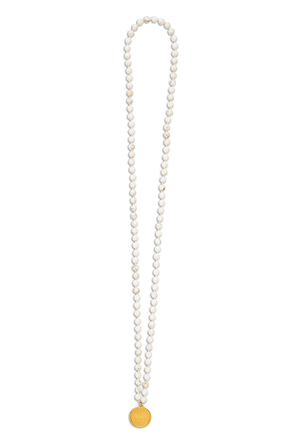 Collier Mala Turquoise Blanche