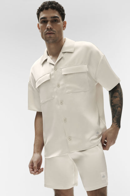 Chemise Manches Courtes Satin Horizon