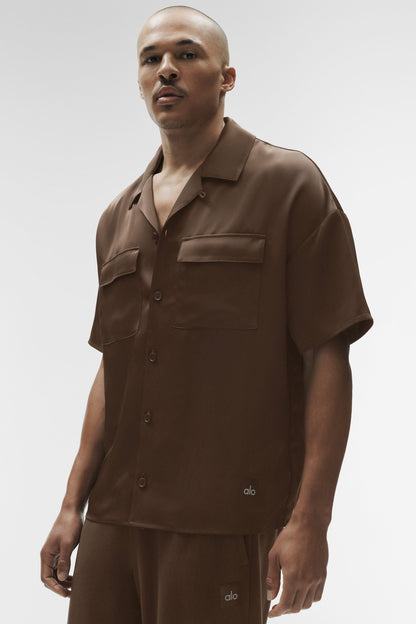 Chemise Manches Courtes Satin Horizon