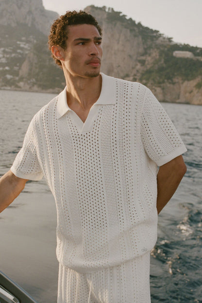 Polo Manches Courtes En Maille Coastline