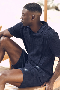 Polo Manches Courtes En Maille Coastline