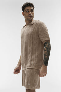Polo Manches Courtes En Maille Coastline