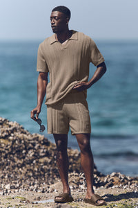 Polo Manches Courtes En Maille Coastline