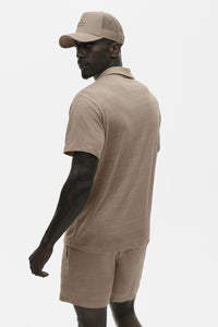 Polo Manches Courtes En Jersey De Lin Coastal