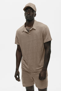 Polo Manches Courtes En Jersey De Lin Coastal