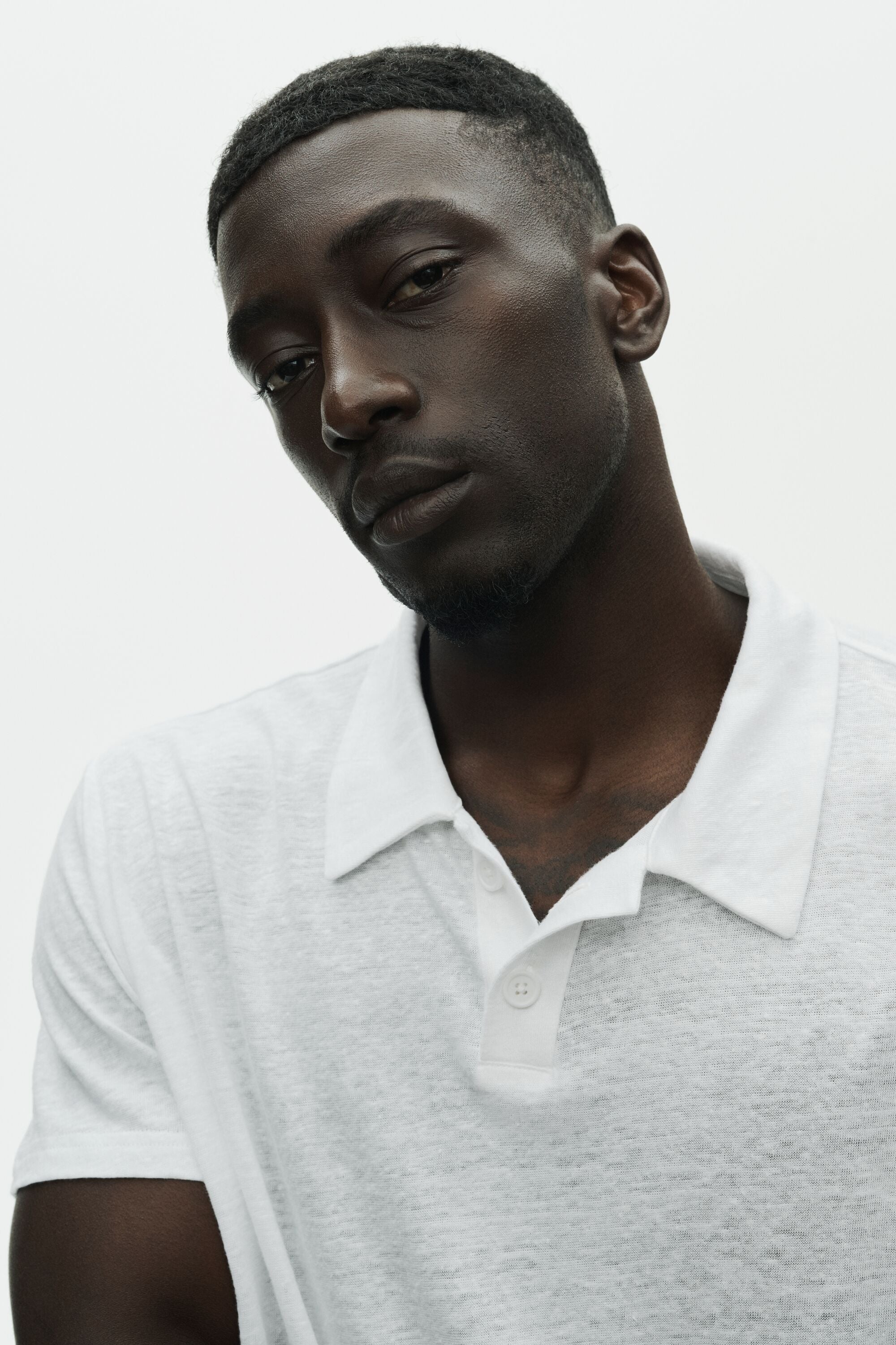 Linen Jersey Coastal Short Sleeve Polo