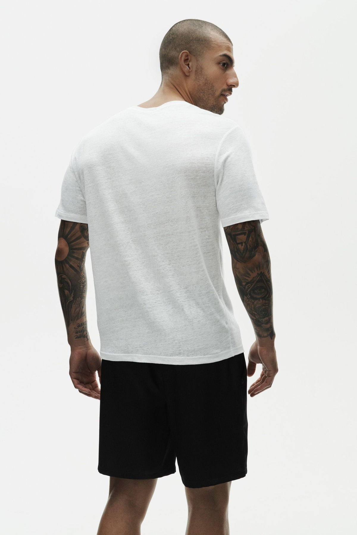 T-Shirt Manches Courtes En Jersey De Lin Coastal