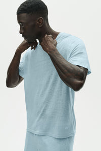 T-Shirt Manches Courtes En Jersey De Lin Coastal