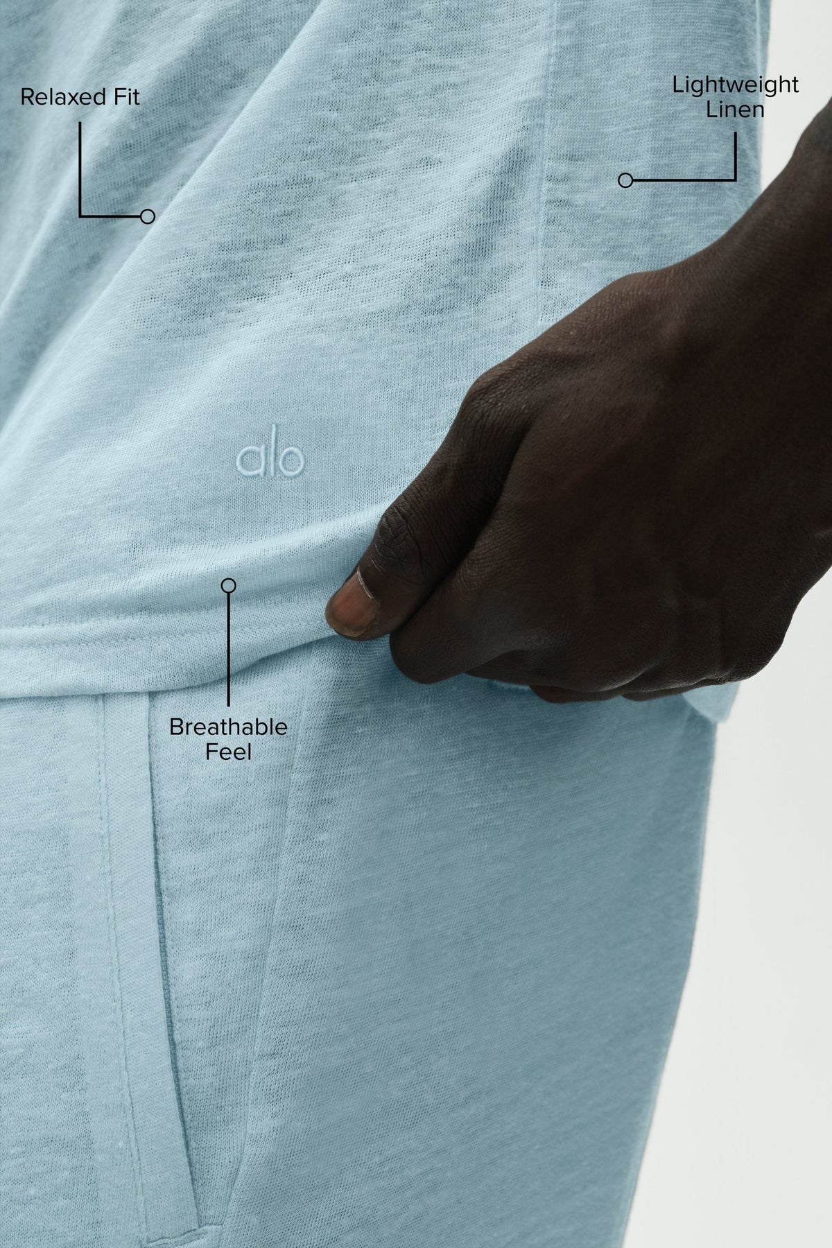 Linen Jersey Coastal Short Sleeve Tee