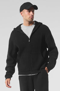 Sweat Zippé En Maille Côtelée Domain