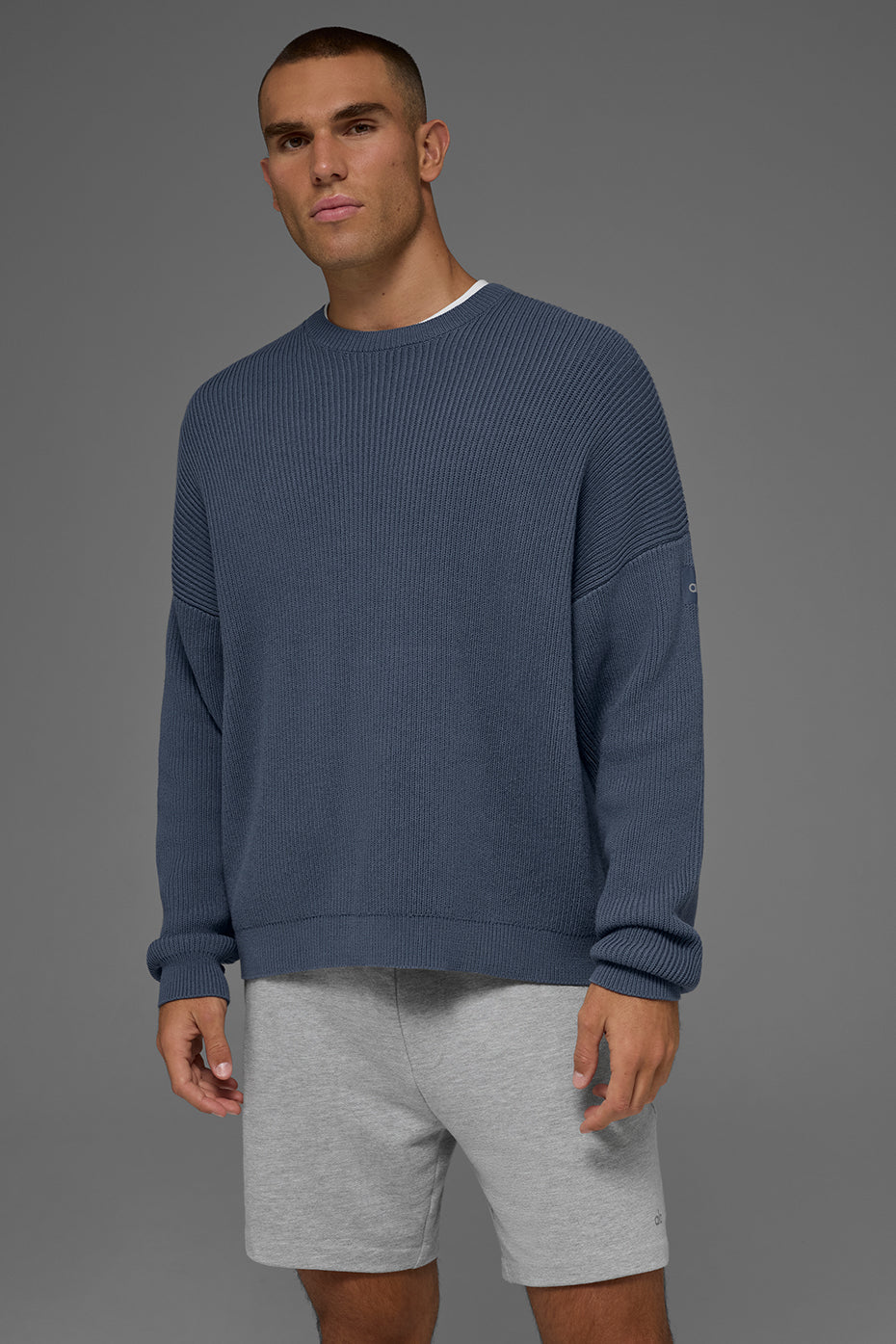 Sweat Col Ras-Du-Cou En Maille Côtelée Domain