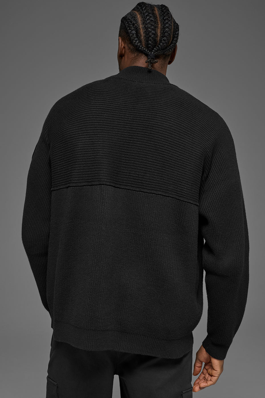 Domain Shift Rib Knit 1/4 Zip Sweater