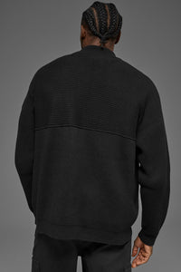 Pull Zippé 1/4 En Maille Côtelée Domain Shift