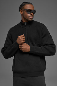 Pull Zippé 1/4 En Maille Côtelée Domain Shift
