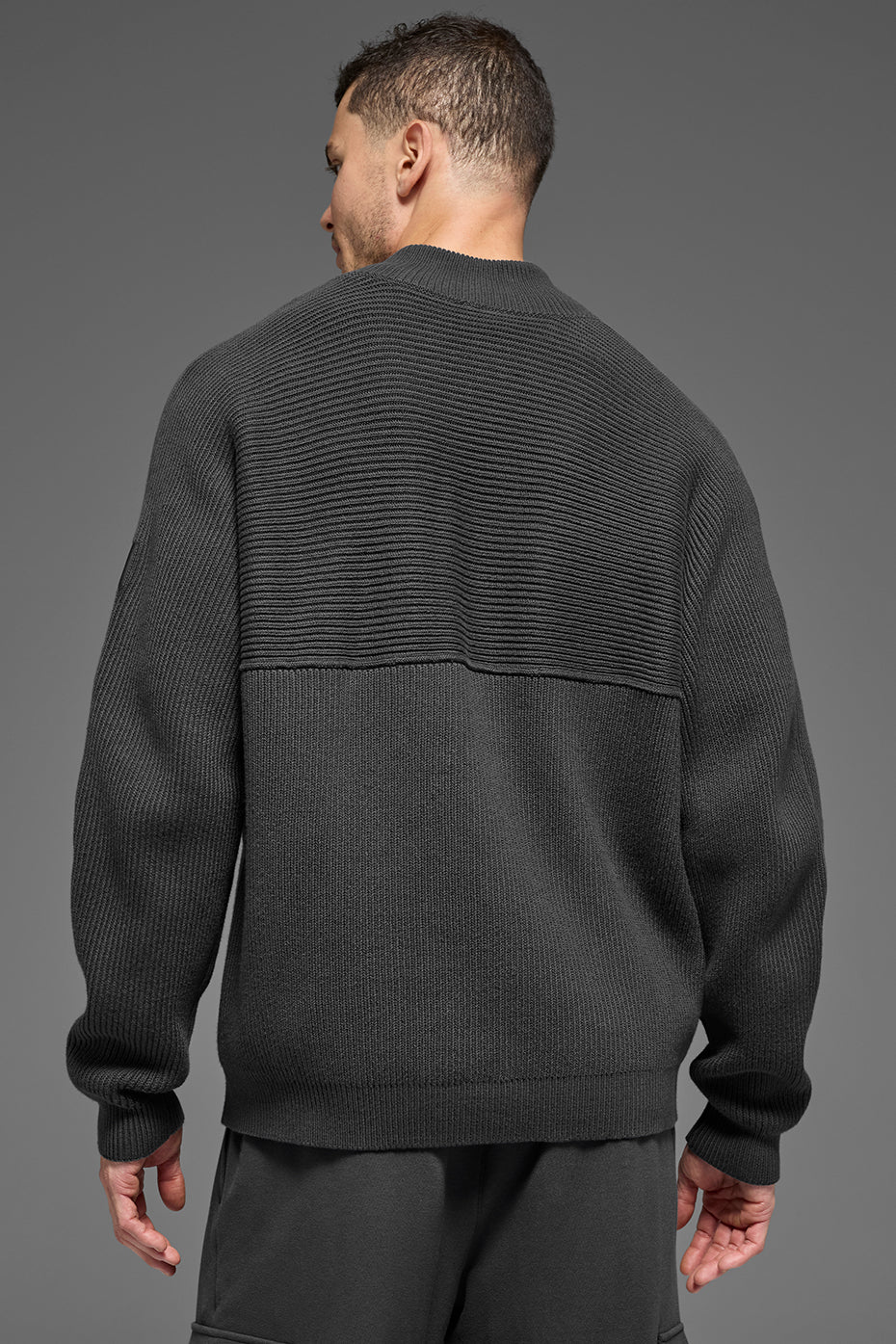 Domain Shift Rib Knit 1/4 Zip Sweater