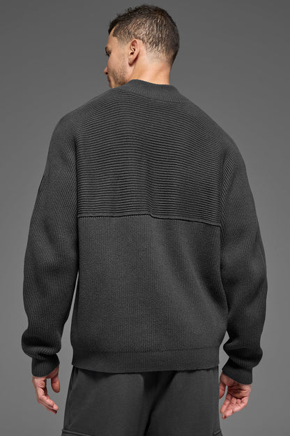 Domain Shift Rib Knit 1/4 Zip Sweater