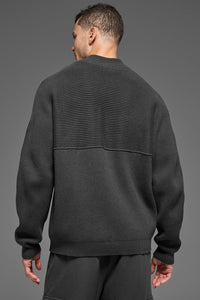 Pull Zippé 1/4 En Maille Côtelée Domain Shift