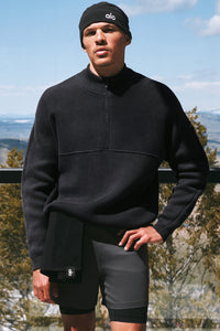 Pull Zippé 1/4 En Maille Côtelée Domain Shift