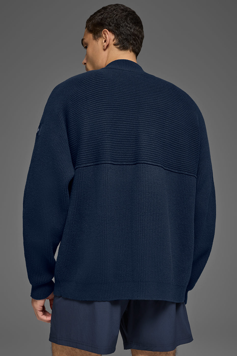 Domain Shift Rib Knit 1/4 Zip Sweater
