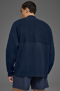 Domain Shift Rib Knit 1/4 Zip Sweater