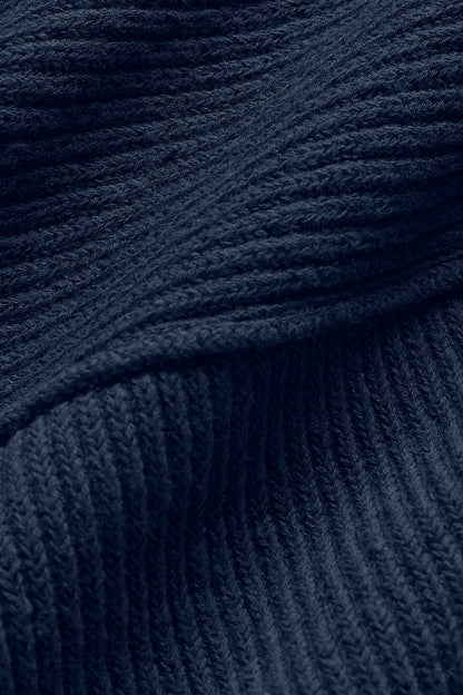 Domain Shift Rib Knit 1/4 Zip Sweater